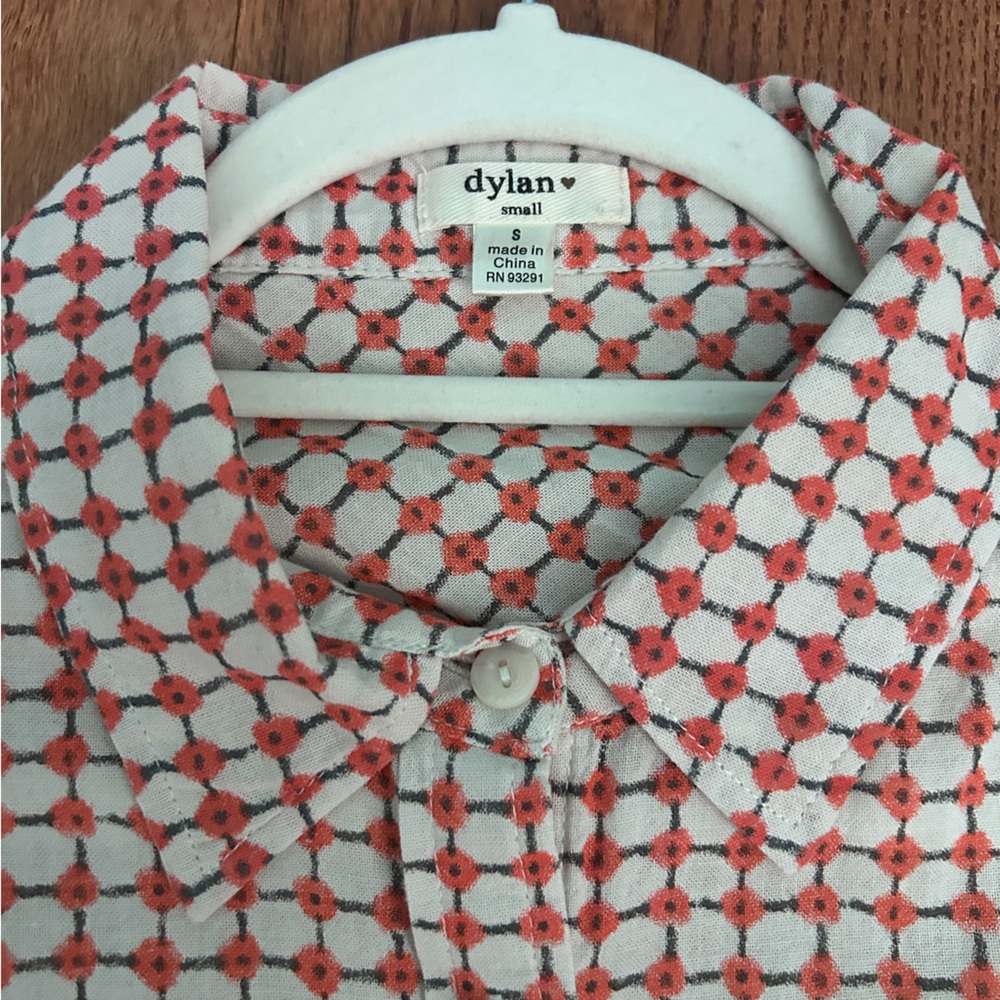 Dylan Orange Patterned Button Down - image 2